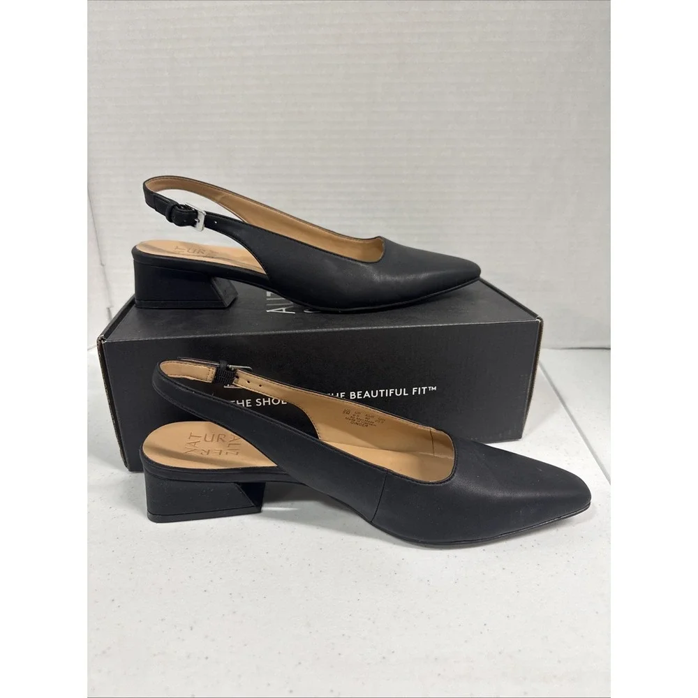 Women's Naturalizer Ginger Black Smooth Pump US Size 9 M *NEW*